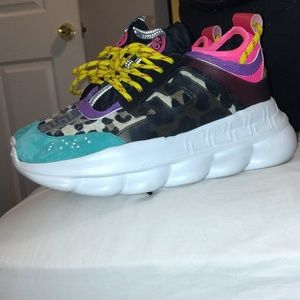 Versace Chain Reaction 2 Chainz Leopard print teal